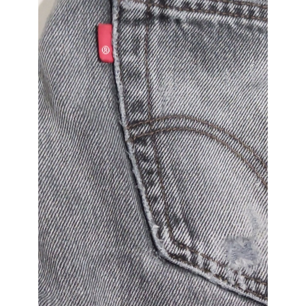 Levi's 501 Black Faded Jeans 36x30 Button Fly Distressed Y2K Grunge - Picture 13 of 16